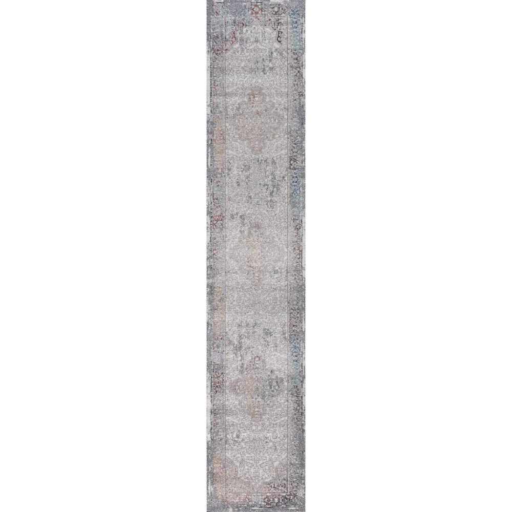Dynamic Rugs 6194-199 Soma 2.2 Ft. X 11 Ft. Finished Runner Rug in Ivory/Grey/Multi 